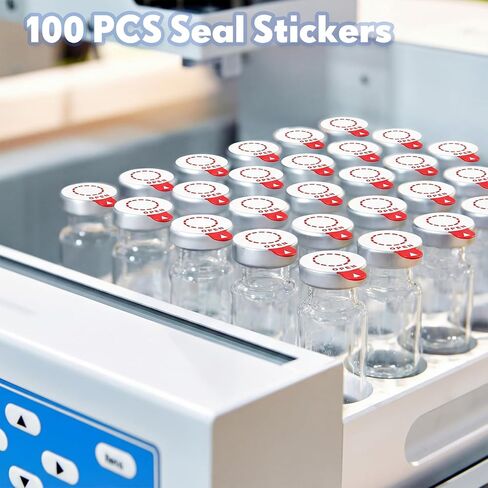 100 Pcs Clear Circle Stickers for Sealing Vial Labels Leak-Proof Self Adhesive Transparent Stickers for 13 mm Aluminum Plastics Caps 3 ml Vial Caps in Kuwait
