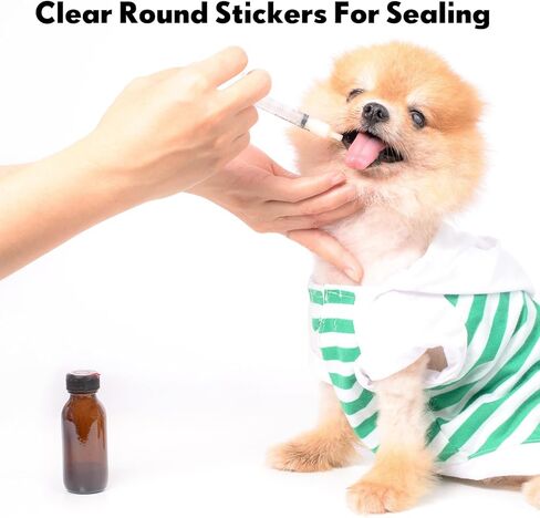 100 Pcs Clear Circle Stickers for Sealing Vial Labels Leak-Proof Self Adhesive Transparent Stickers for 13 mm Aluminum Plastics Caps 3 ml Vial Caps in Kuwait