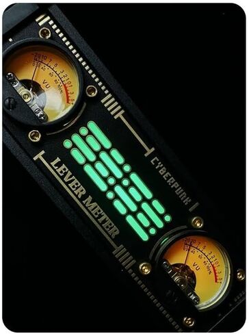 ديكور سطح الطاولة VU متر المنشط بالصوت مع إضاءة خلفية RGB لسطح المكتب مؤشر مستوى الصوت التوصيل والتشغيل متخيل الموسيقى in Saudi Arabia