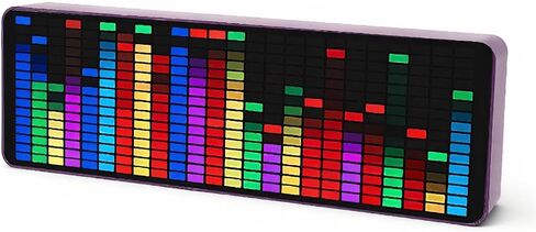 Diyeeni Music Spectrum Display, 16x24 384 RGB LED Display, 20 Dynamic & 7 Color Effects - Precise Sound Level Meter for Musicians and Audio Enthusiasts, Support Audible Cable Control in Saudi Arabia