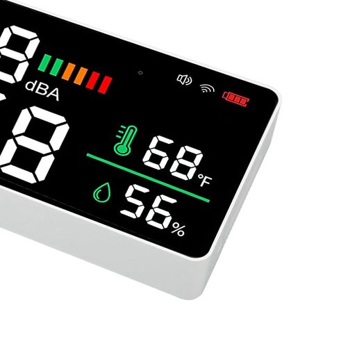4 in 1 LED Decibel Meter, 2.4G WiFi Wall Mounted 11 Inch Meter, Sound & Noise Meters Temperature Humidity Time Display Level for Tuya Large Inch Display, Thermometer, in Saudi Arabia