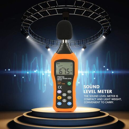 Sound Meter DB Sound Pressure Level Meter 30-130 dB Digital Decibel Audio Noise Tester with LCD Backlight Display in Kuwait