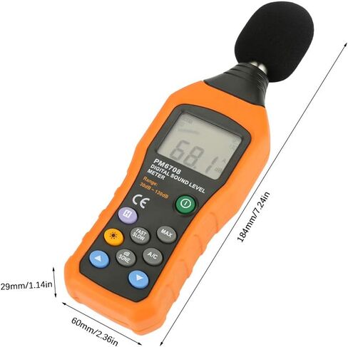 Sound Meter DB Sound Pressure Level Meter 30-130 dB Digital Decibel Audio Noise Tester with LCD Backlight Display in Kuwait