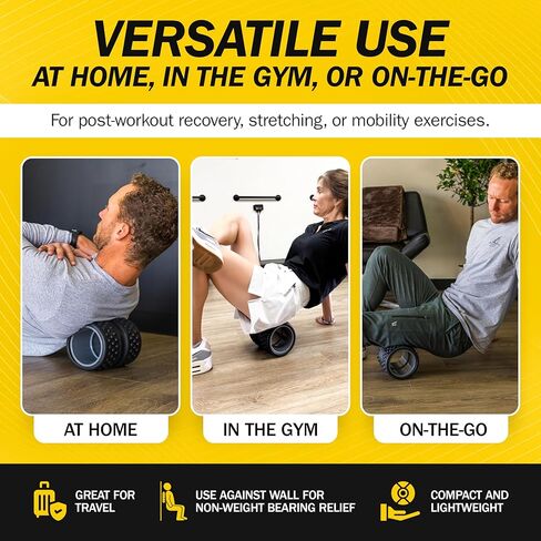 Rolflex SpineAline Back Roller – Muscle Rollers Deep Tissue Spine Alignment Tool – Ergonomic Spine, Neck and Back Massage Rollers – Durable & Portable Massage Roller – Supports Up to 300 lbs – Black in Kuwait