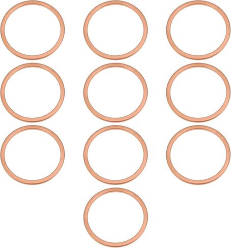 ECSiNG 10 قطعة غسالات حلقية نحاسية 37 مم OD 32 مم ID 1.8 مم سميكة لقم الثقب مع خيط UNC 1-1/4 بوصة in Saudi Arabia