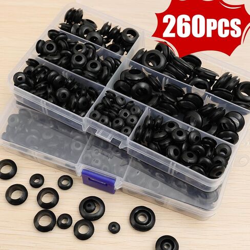 260PCS / Box Double-Sided Rubber Sealing Washer O-Shape Waterproof Gaskets 7 Size M8-M11 M14-M17 in Saudi Arabia