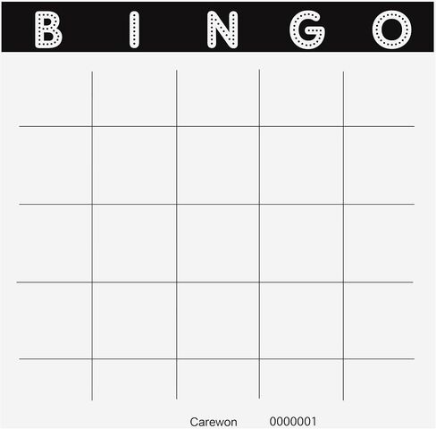 50 Blank Bingo Cards, 9" x 9", Large - Disposable Paper Bingo Sheets for Parties & Events in Saudi Arabia