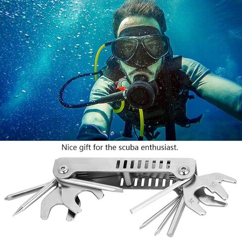 Diving Diver Tool Kit, 8 in 1 Diving Diver Pick Valve Repair Multi Tool Se, Portable Folding Allen Key Wrench, for Repairing in Saudi Arabia