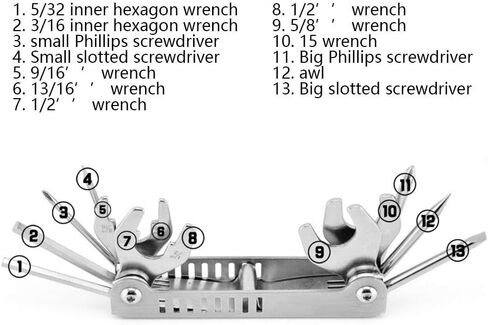 Diving Diver Tool Kit, 8 in 1 Diving Diver Pick Valve Repair Multi Tool Se, Portable Folding Allen Key Wrench, for Repairing in Saudi Arabia
