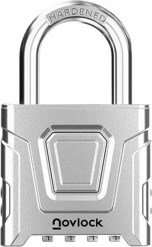 Outdoor Combination Lock – Heavy Duty, Large, Weatherproof Padlock with Code – for Gates, Fences, Sheds, Lockers, Cabinets, Storage Units – 1-Pack, Black in Kuwait