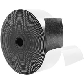 DEVNOL Neoprene Solid Rubber Strips with Adhesive Backing 1/16 (.062)" Thick X 2" Wide X 25'Long Grade 65A for Gasket, Surface Protection, Sealing in Kuwait