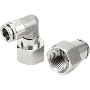 304 stainless steel pneumatic quick plug straight through PCF8-02 trachea joint internal thread elbow PLF high temperature and high pressure(Stainlesssteelpcf10-04) in Kuwait