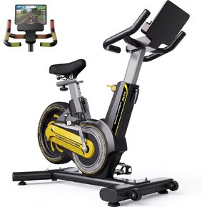 Compact Magnetic Exercise Bike for Home, Space-Saving Stationary Bike with Rear Flywheel, Whisper Quiet Indoor Cycle for Apartments & Home Office, 7-Level Precise Lever Resistance in Saudi Arabia