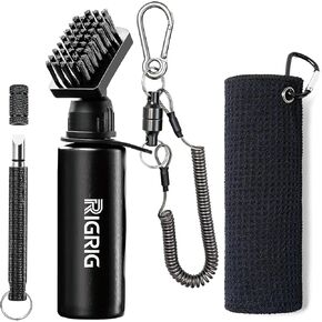 Golf Club Cleaner Brush Sets with Golf Groove Sharpener Tool and Golf Towel, Golf Club Brush and Ball Cleaner with 4oz Water Bottle and Magnetic Clip, Golf Accessories Cleaner kits for Golf Lovers in Kuwait