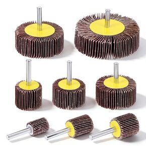 40Pcs 80 Grit Abrasive Flap Wheel Sander for Drill 1/4" Shank, Cylindrical Shape Aluminum Oxide Sanding Wheel for Metal Wood, 8 Size Drill Sanding Attachment in Kuwait