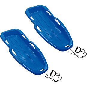 كريمة المعيشة H2O! عبوتان من رابتور بوغان - زلاجات ثلج بلاستيكية للأطفال والكبار، مزلقة لشخصين مع مقابض مدمجة وحبل سحب، أزرق in Kuwait