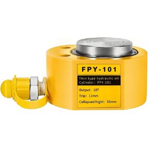 10T Hydraulic Cylinder Jack Portable Low Profile 11mm/0.43" Stroke Mini Porta Power Ram Single Acting Lifting Cylinder Retract Automatically for Machinery Shipbuilding Bridge Construction in Saudi Arabia