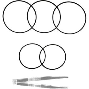 مجموعة أحزمة سطح السفينة (5 عبوات) - أحزمة بديلة ممتازة لجهاز Sony TC-WE305 TC-WE305R TC-WE405 TC-WE505 مشغل مزدوج السطح - أحزمة مطاطية يابانية + ملاقط in Kuwait