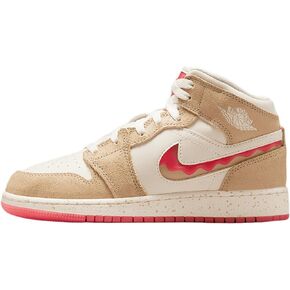 AIR JORDAN 1 MID SE (GS) "DESERT/FUSION RED-PALE IVORY" in Saudi Arabia