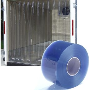 ستارة باب بشريط من الفينيل البلاستيكي للفريزر - لفة ستارة PVC شفافة، صناعية تجارية لمستودع مرآب الثلاجة -31 درجة فهرنهايت (164 قدمًا * 7.87 بوصة * 0.07 بوصة ناعمة) in Kuwait