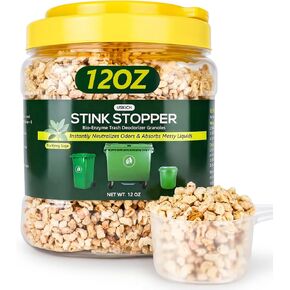 USKICH Outdoor Trash Can Deodorizer Odor Eliminator,Garbage Disposal Cleaner and Deodorizer,Plant-Based Purifying Sage Absorbing Granules for Trash Bins,Dumpster,Outdoor Waste and Garbage Cans,12 OZ in Kuwait