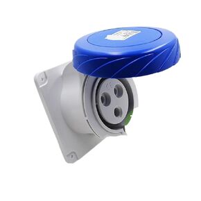 PKF32G723 250V Waterproof Concealed Straight Industrial Socket (32A 6h IP67 3P Blue) in Kuwait
