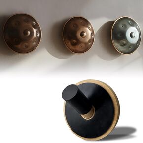 حامل طبل يدوي على الحائط، حامل طبول لسان فولاذي خشبي مع مخازن مطاطية، عرض وتخزين مثالي لعازفي الإيقاع in Kuwait