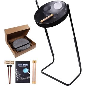 أداة تعليمية ذات 8 أسطوانة فولاذية | ارتفاع قابل للتعديل 19-36 بوصة | حقيبة سفر مصنوعة يدويًا بالمطارق (أسود) in Kuwait