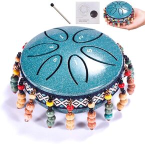 طبلة اللسان الفولاذية من MOOM، مقبض صغير 3 بوصة 6 ملاحظات، أداة قرع رئيسية C لحديقة اليوغا للتأمل، سهلة الحمل للغاية للمبتدئين مع حزام كتاب الموسيقى - هدية للبالغين والأطفال المبتدئين in Kuwait
