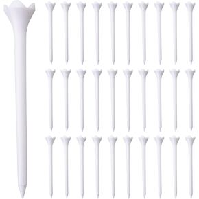 White Plastic Golf Tees, 30 or 100 Pack, Golf Tees 3 1/4 Inch in Kuwait