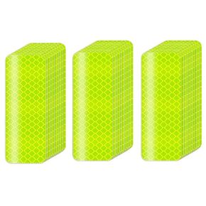 Reflective Tape 30 PCS - Waterproof Self-Adhesive Safety Stickers, DOT-C2 Reflector Tape for Outdoor Use on Bike/Truck/Car/Motorcycle/Clothing/Helmet, Fluorescent Green 1.18" X 3.15" in Saudi Arabia