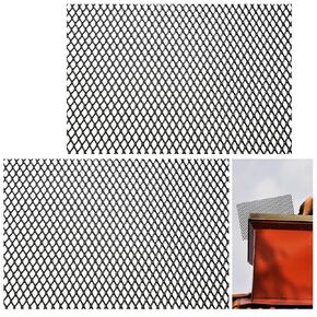 Zonon 2 Pack Perforated Aluminium Expanded Metal 24 x 48in Metal Grilles Sheet Flattened Grate Screen/fence Wire/privacy Fence/screen Door Mesh Diamond Pattern, Wall, Fireplace Flue, Vent Screens, DIY in Kuwait