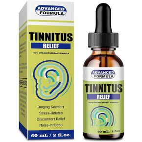 Tinnitus Ear Drops – Natural Tinnitus Relief for Ringing Ears, Effective Tinnitus Treatment to Reduce Ear Noise & Improve Hearing | Best Tinnitus Drops for Men & Women, 60ml in Saudi Arabia