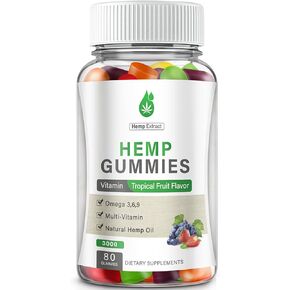 (1 Packs) Hemp Gummies for Sleep, Pain, Anxiety, Peace & Relaxation - High Potency Natural Hеmp Oil Infused Gummies - Natural Fruity Bear Hemp Gummy for Adults Vegan in Kuwait