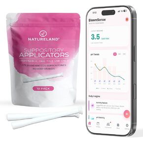 أدوات تطبيق التحميلة للنساء من أرض الطبيعة - 15 عبوة - طرف حريري ناعم مريح - أداة مساعدة للإدخال المهبلي نظيفة ولطيفة - مع تطبيق بلوم سينس (طرف كبير، 10 قطع) in Kuwait