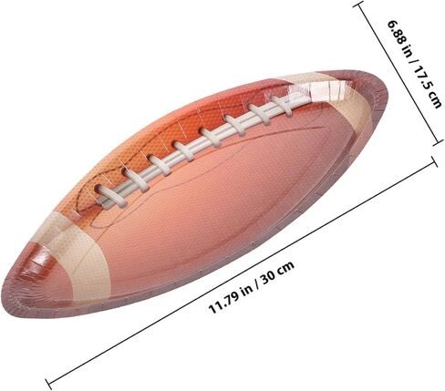 20 Pcs Football Paper Plates Disposable Party Trays Rugby-themed Dinner Plates for Game Day Tailgate Tableware in Saudi Arabia