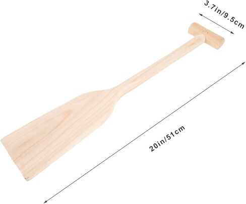 Wooden Canoe Paddle 19.5 Inch Lightweight Sturdy Wood Oar for River Boating and ’ Manual Rowing, 0.5m Length, 10cm Wide, 2cm Thick, Unisex Outdoor Water Sports in Kuwait