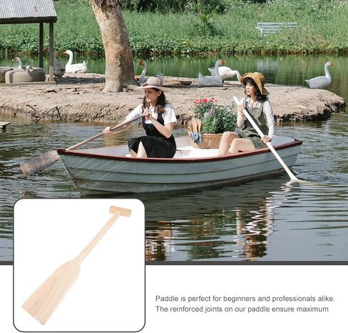 Wooden Canoe Paddle 19.5 Inch Lightweight Sturdy Wood Oar for River Boating and ’ Manual Rowing, 0.5m Length, 10cm Wide, 2cm Thick, Unisex Outdoor Water Sports in Kuwait