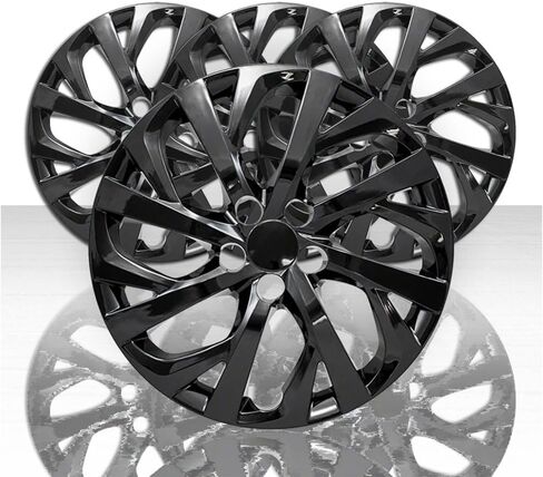 Set of 4 16" 16 Spoke Wheel Covers for Toyota Corolla LE 2017-2019 - Gloss Black in Kuwait