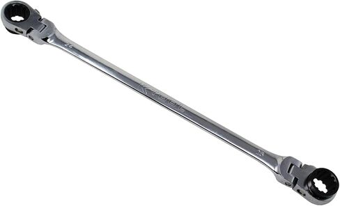 مفتاح ربط مرن طويل للغاية من K Tool International XDDB24X25، تصميم 90 سن، رؤوس دوارة مزدوجة، ملف تعريف Spline Plus Gear، خدمة وصول محكمة in Saudi Arabia