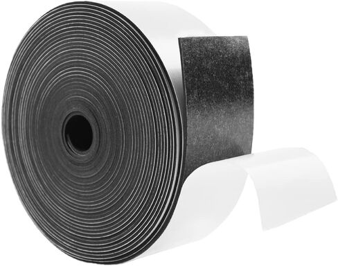 DEVNOL Neoprene Solid Rubber Strips with Adhesive Backing 1/16 (.062)" Thick X 2" Wide X 25'Long Grade 65A for Gasket, Surface Protection, Sealing in Kuwait