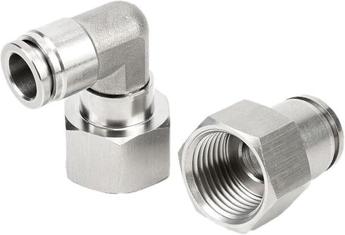 304 stainless steel pneumatic quick plug straight through PCF8-02 trachea joint internal thread elbow PLF high temperature and high pressure(Stainlesssteelpcf10-04) in Kuwait