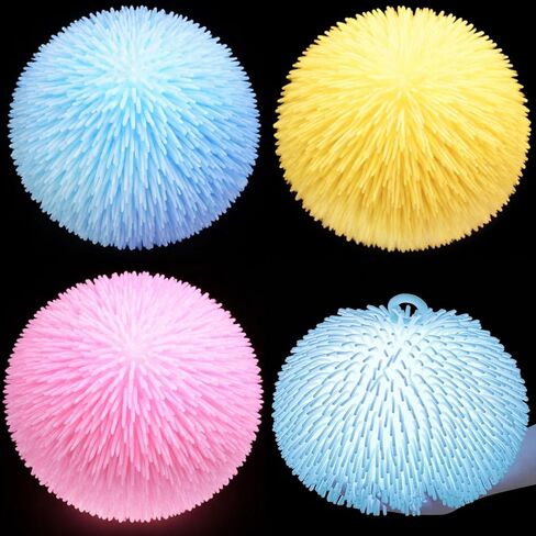 كرات منتفخة توهج في الظلام 9 بوصة الكرة الكبيرة منتفخة ضوء التخفيف من الإجهاد spiky LED متوهجة الحفلات الحفلات goodie المخزنة الحشوات ألوان متنوعة (ألوان لطيفة ، 3 أجهزة كمبيوتر) in Kuwait