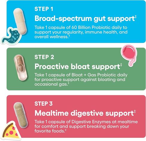حزمة Physician's Choice Gut Guardian: دعم متقدم للانتفاخ والهضم مع 60 مليار بروبيوتيك وإنزيمات هضمية وانتفاخ + بروبيوتيك غاز - دعم يومي لصحة الأمعاء للنساء والرجال in Kuwait