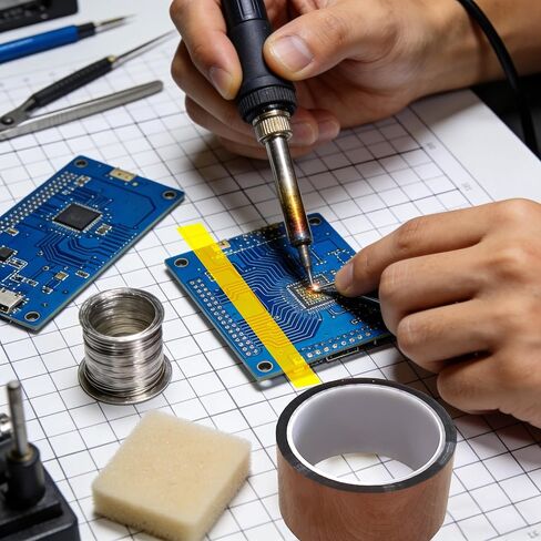 1 Rolls Heat Transfer Tape High-500 Fahrenheit Degree Heat Resisitant Adhesive Temperature Polyimide Tape for Soldering Electrical Masking 3D Printer Application in Saudi Arabia