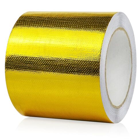 BOMEI PACK Adhesive Gold Aluminum Foil Heat Shield Tape Barrier 3inch x 66ft, Fiberglass Thermal Insulation Reflective Material High Temp Protectionn,1 Pack in Saudi Arabia