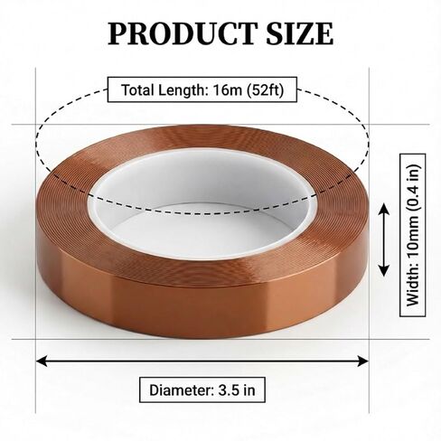 Tavira Heat Tape, 8 Rolls High Temperature Heat Resistant Tape 10mm x 16m (52FT) for Sublimation Transfer, Heat Press, Soldering, Electronics, DIY Craft Use, Total 420 Ft in Saudi Arabia