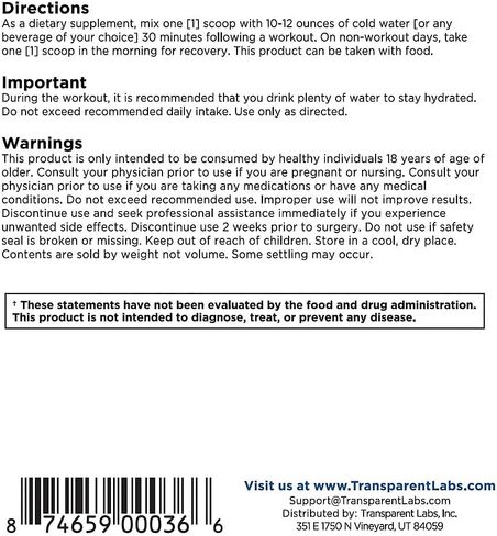 شفافة مختبرات الكرياتين HMB غير منكهة (60 حصة) in Kuwait