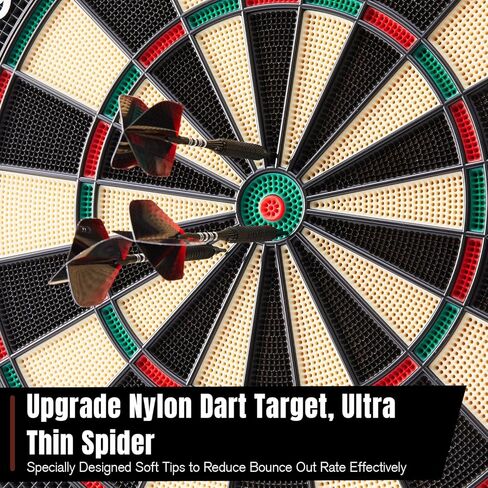 Electronic Dart Board, 35 Games and 580 Variants Electric Soft Tip Dartboard Set, Digital Dartboards for Adults with 6 Darts, 100 Soft Tips in Saudi Arabia
