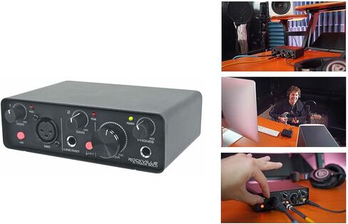 Rockville Bundle: Rockville R-TRACK SOLO Recording USB-C Audio Interface, RCM03 Pro Condenser Microphone, PRO-M50 Studio Headphones (3 Items) in Saudi Arabia